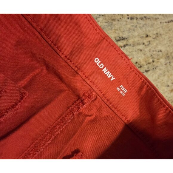 Lot of 2 Old Navy Size 12 Salmon Color Pepper Tamarind Pixie Chino - Picture 10 of 16